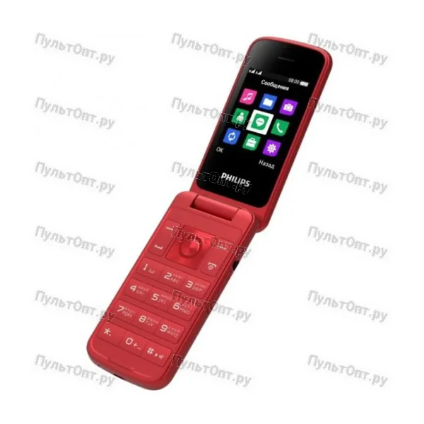Мобильный телефон Philips Xenium E255 красный