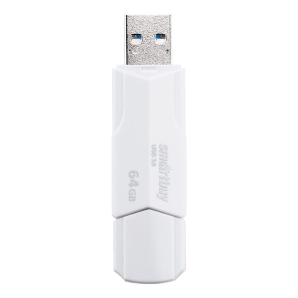 Флеш-накопитель Smartbuy Clue 64GB USB2.0 пластик белый