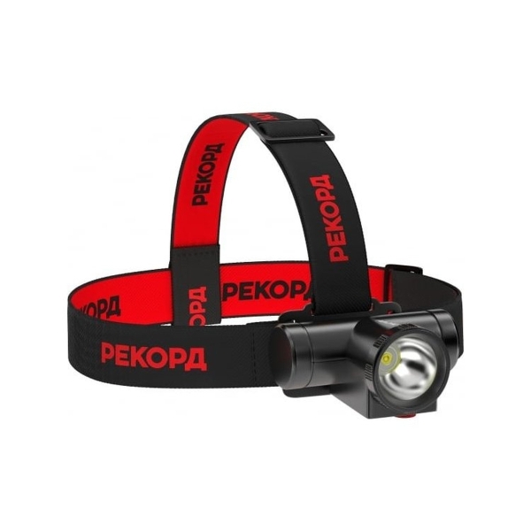 Фонарь налобный Рекорд SА-550 от аккумулятора черный (1/10)