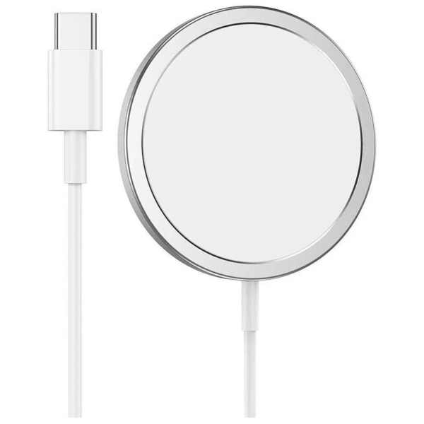 Беспроводное З/У Hoco CW30 Pro 3.0A 15W MagSafe с кабелем Type-C серебряный (1/29/174)