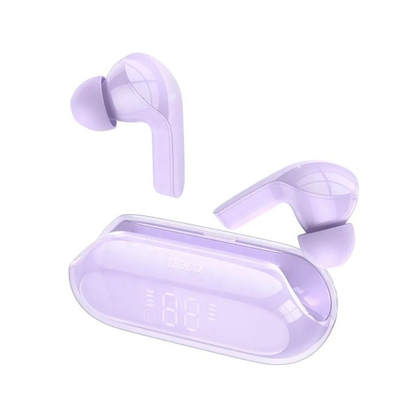 Наушники внутриканальные Hoco EW39 Bright, пластик, bluetooth 5.3, микрофон, цвет: фиолетовый (1/20/