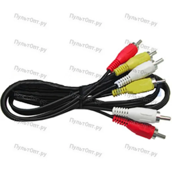 Аудио видео кабель 3 RCA - 3 RCA 1 м (10)