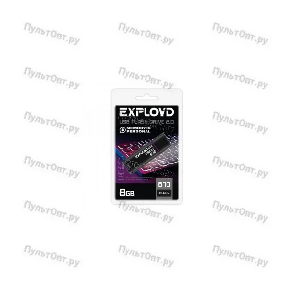 USB 8GB Exployd 670 чёрный