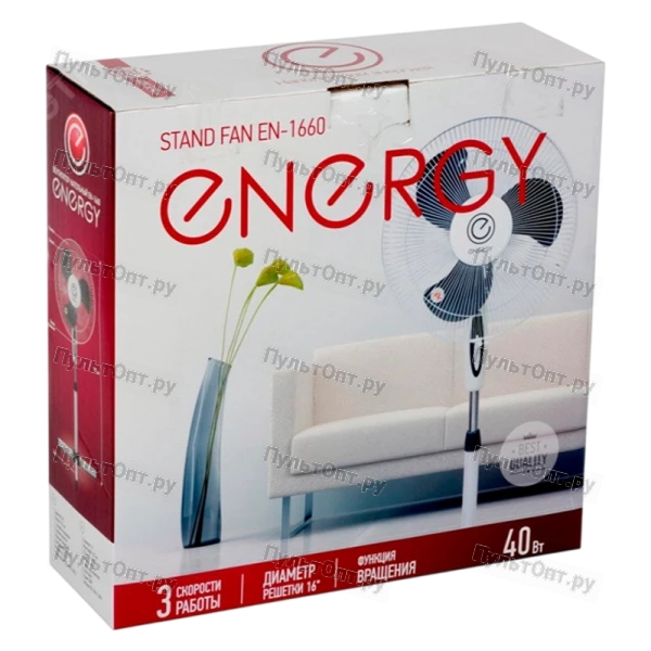 Вентилятор напольный Energy EN-1660 60W белый