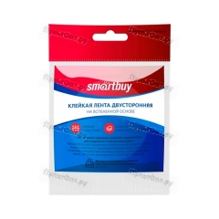 Клейкая лента Smartbuy 2м двусторонняя вспененная основа черный (1/12/144)