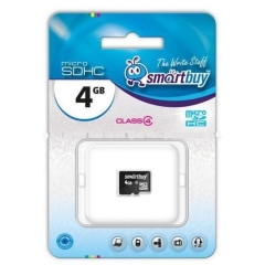 MicroSD 4GB Smartbuy Class 4 без адаптера