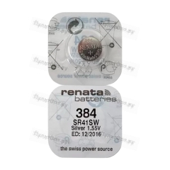 Батарейка Renata 384 (SR41SW) Silver Oxide 1.55V (1/10/100)