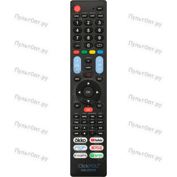 Универсальный пульт ClickPdu для JVC (Grundig, Hitachi) RM-Z9111