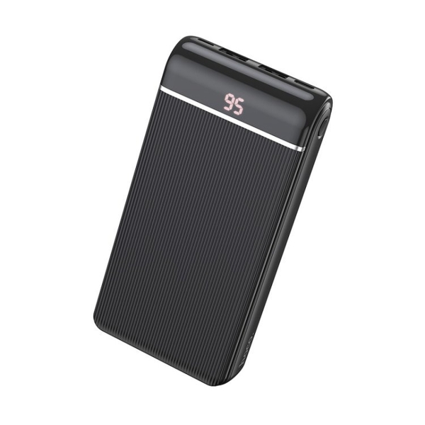 Аккумулятор внешний Hoco J59A, 20000mAh, 2 USB выхода, Micro, Lightning и Type-C входы, дисплей, чёр