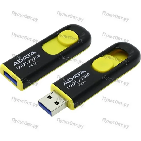 USB 3.0 32GB A-Data UV128 чёрный/жёлтый