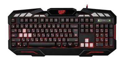 Клавиатура Defender Doom Keeper GK-100DL, 3-х цветная, игровая, влагоустойчивая (1/20)