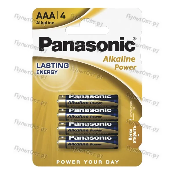 Эл. пит. AAA alkaline BL04 Panasonic power PR (48)