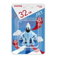 USB 32GB Smartbuy Wild series Истребитель голубой