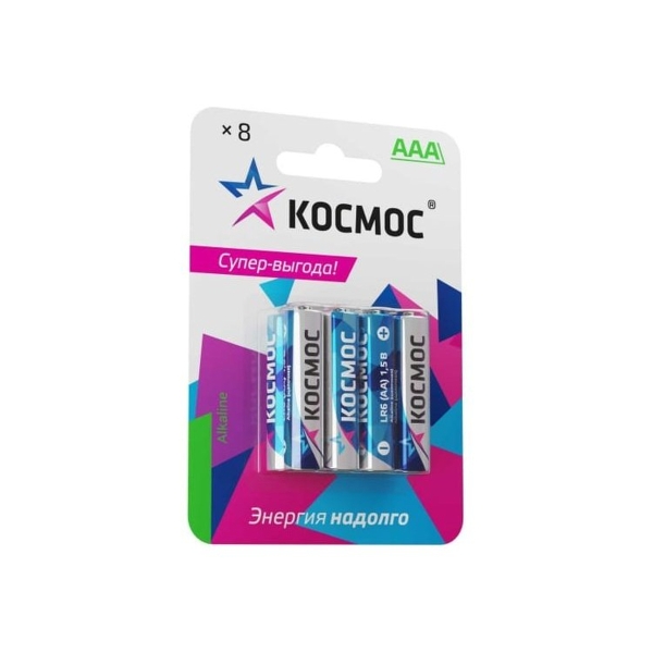 Элемент питания Космос LR03 BL8 (8/96)