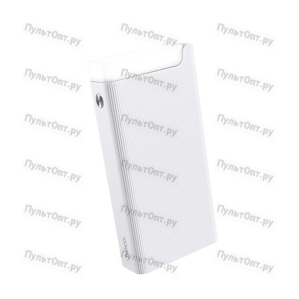Аккумулятор внешний Hoco J62, 30000mAh, 3 USB выхода, Micro и Type-C входы, LED индикатор, белый