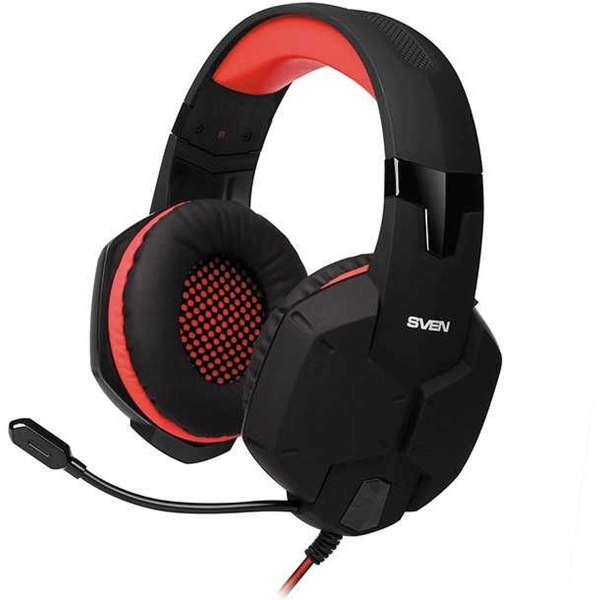Наушники с микрофоном Sven AP-G988MV черный/красный 2.2м накладные оголовье