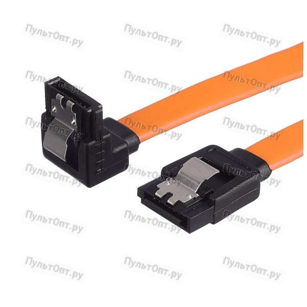 Кабель GoPower SATA (m)-SATA (m) 0.5м силикон ver.3.0 оранжевый в пакете (1/250)