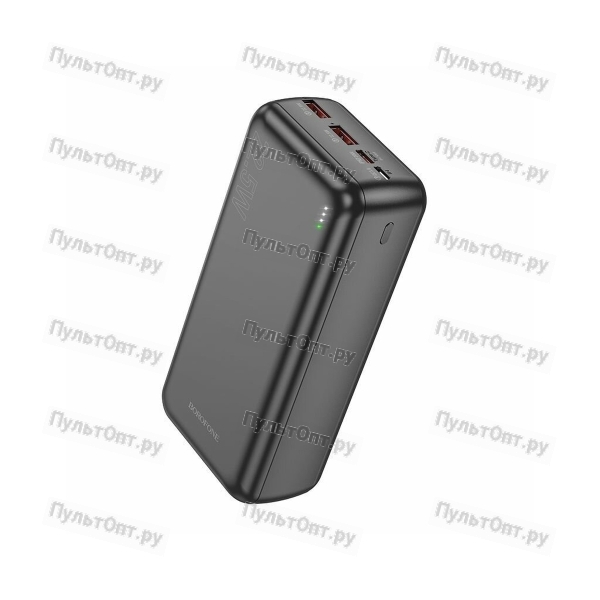 Аккумулятор внешний Borofone BJ38B Power, 30000mAh, PD20Вт, пластик, 2 USB выхода, Type-C, 3.0A, цве