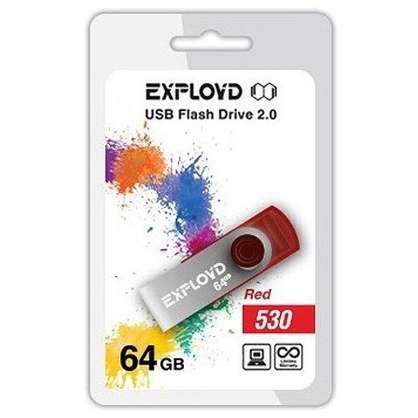 USB 64GB Exployd 530 красный