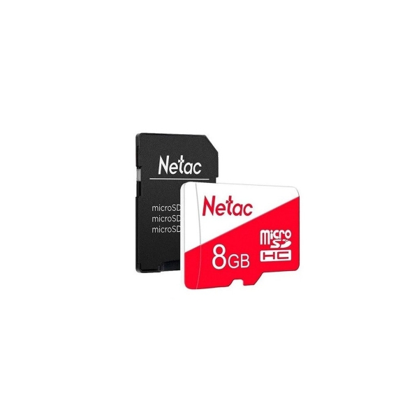 MicroSD 8GB Netac P500 Eco Class 10 + SD адаптер