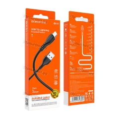 Кабель Borofone BX51 USB (m)-Lightning (m) 1м 2.0A ПВХ черный в коробке (1/360)