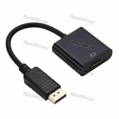 Переходник GoPower DisplayPort (m)-HDMI (f) ver.1.4 черный Premium Zip-Lock c подвесом (1/200)