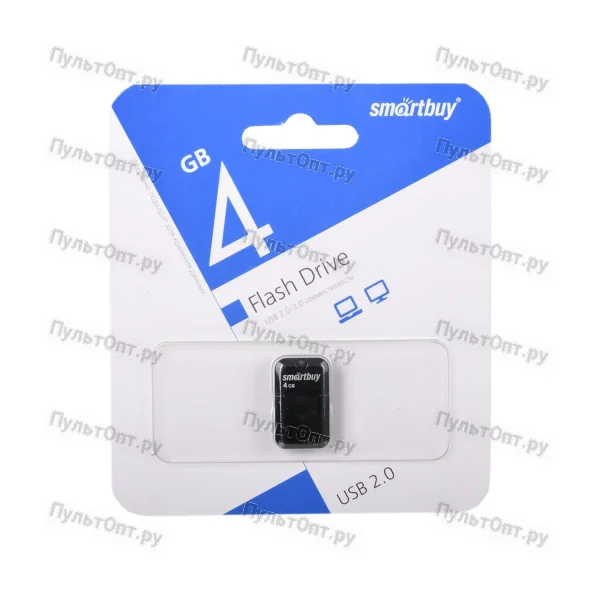 USB 4GB Smartbuy ART пластик черный
