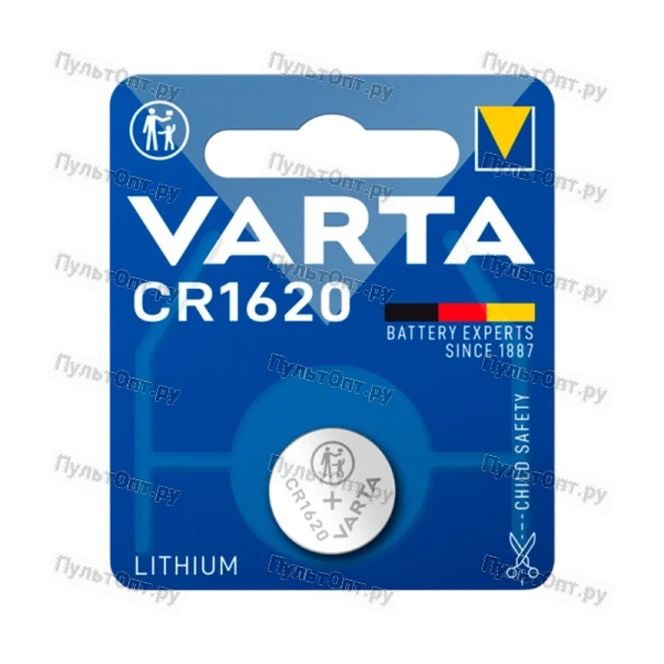 Батарейка Varta ELECTRONICS CR1620 BL1 Lithium 3V (6620) (1/10/100)