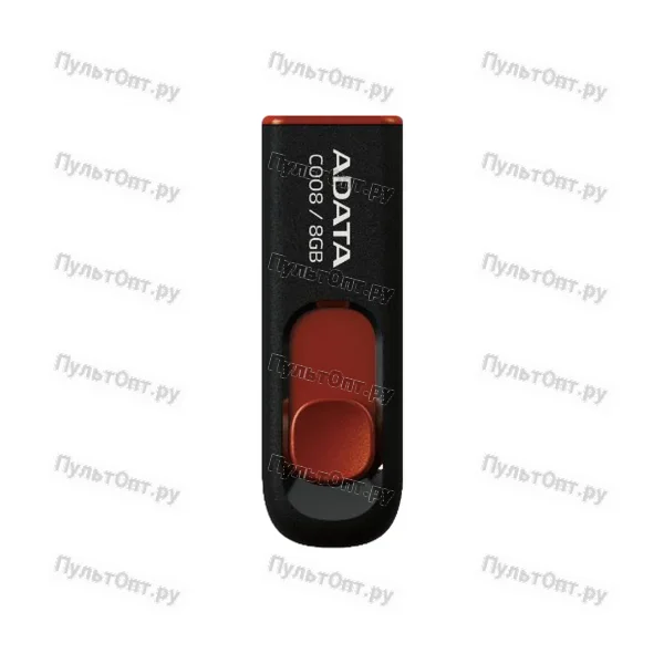 USB 16GB A-Data C008 чёрный/красный