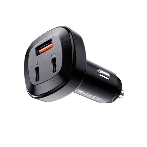 Блок питания автомобильный 1 USB, 2 Type-C ACEFAST B3, 3000mA, пластик, QC3.0, PD66Вт, цвет: чёрный
