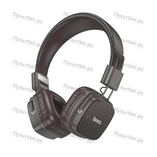 Наушники полноразмерные Hoco W56 Earl, bluetooth 5.4, AUX, 250mAh, цвет: коричневый (1/45)