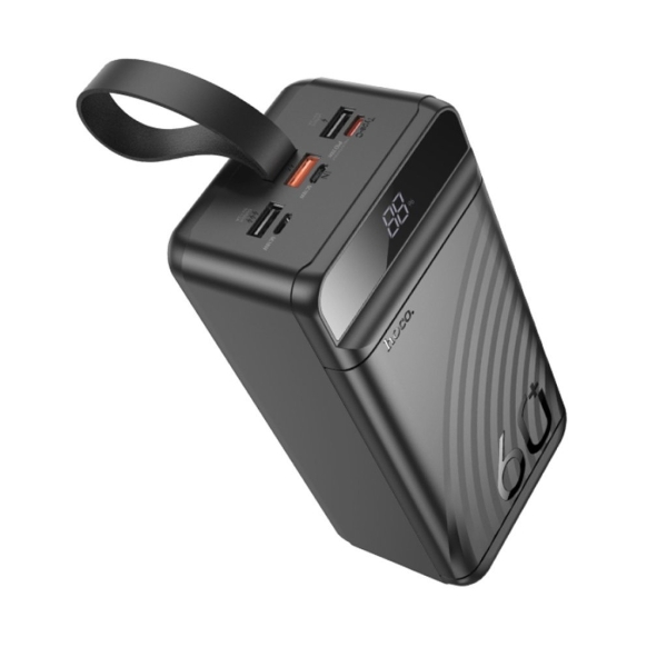 Аккумулятор внешний Hoco J123C , пластик, дисплей, 60000mAh, PD3.0, 3,0А, цвет: чёрный (1/16)