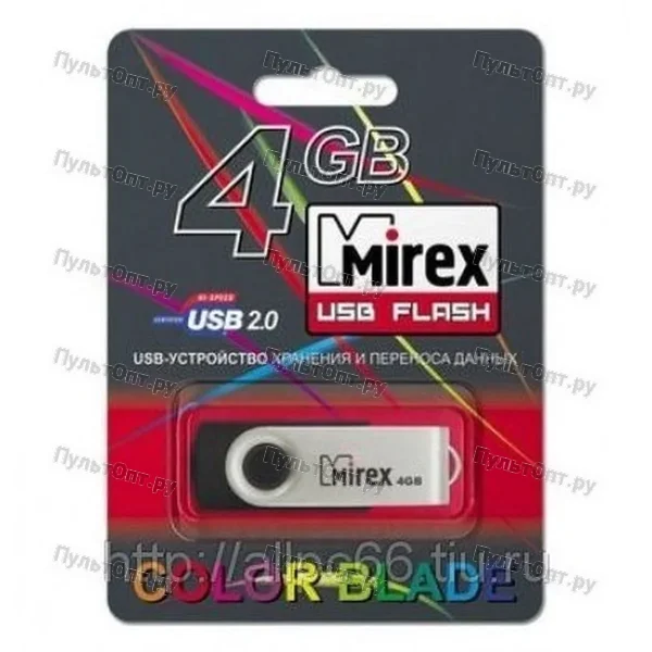 USB 4GB Mirex SWIVEL белый (ecopack)