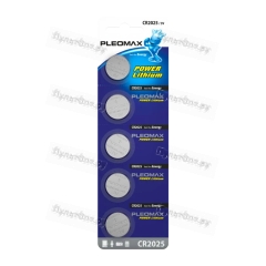 Батарейка Pleomax CR2025 BL5 Lithium 3V (5/100/2000/80000)