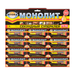 Супер-клей Aviora МОНОЛИТ ГЕЛЬ 3г BL12 (12/288)