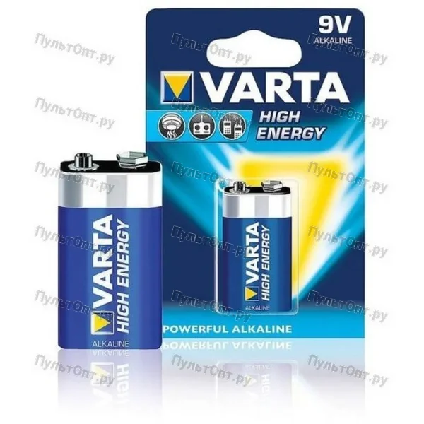 Эл. пит. крона alkaline BL1 Varta LongLife POWER (10/50)