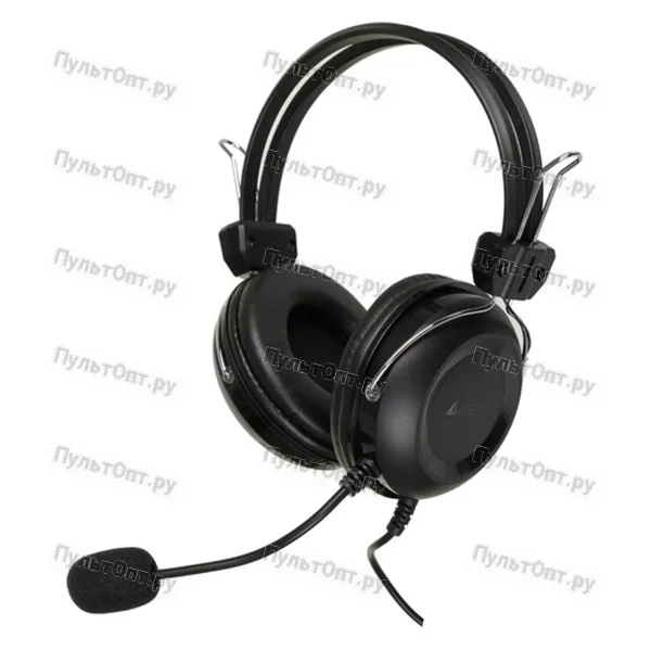 Наушники с микрофоном A4TECH HU-35 черный 2м USB оголовье (1/20)