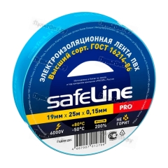 Изолента Safeline 19мм*25м ПВХ синий (10/160)