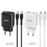 Сетевое З/У Hoco N5 1USB/Type-C 3.0A 20W PD3.0 с кабелем Type-C-Lightning белый (1/12/120)