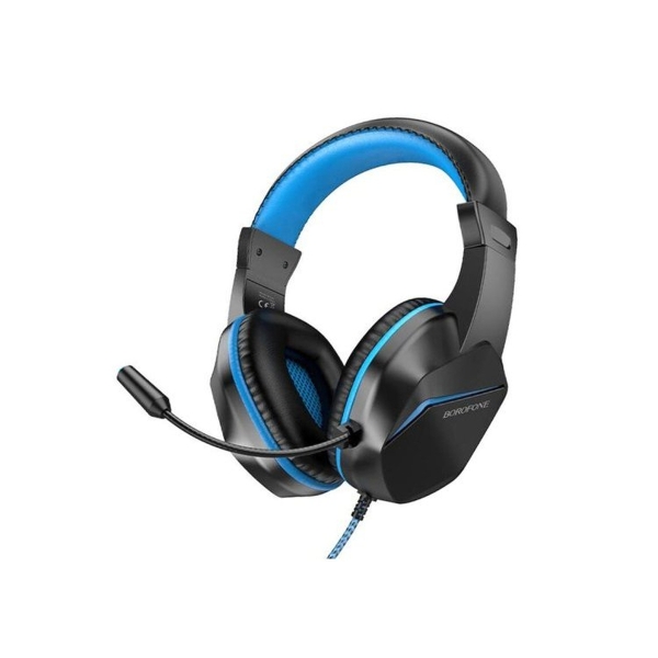 Наушники полноразмерные Borofone BO104 Phantom, Jack 3.5mm, кабель 1.8м, синий (1/30)