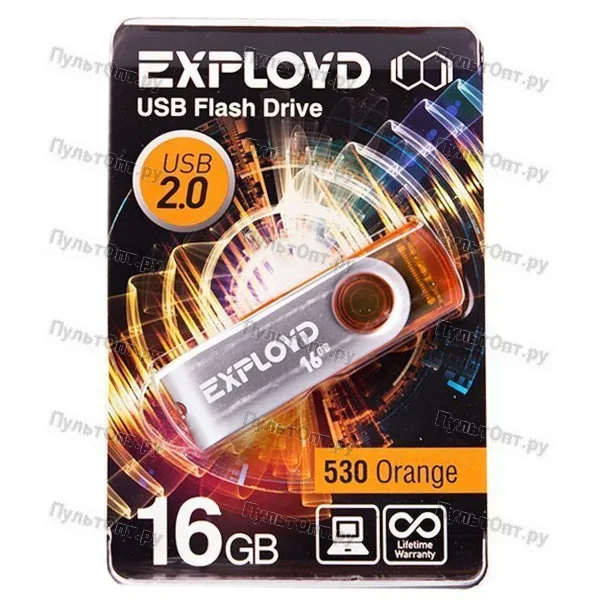 USB 16GB Exployd 530 оранжевый