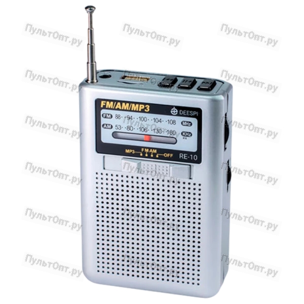 Радиоприемник DEESPI S1204 RE-10 пластик BT/AM/FM/SW/USB/AUX/MicroSD