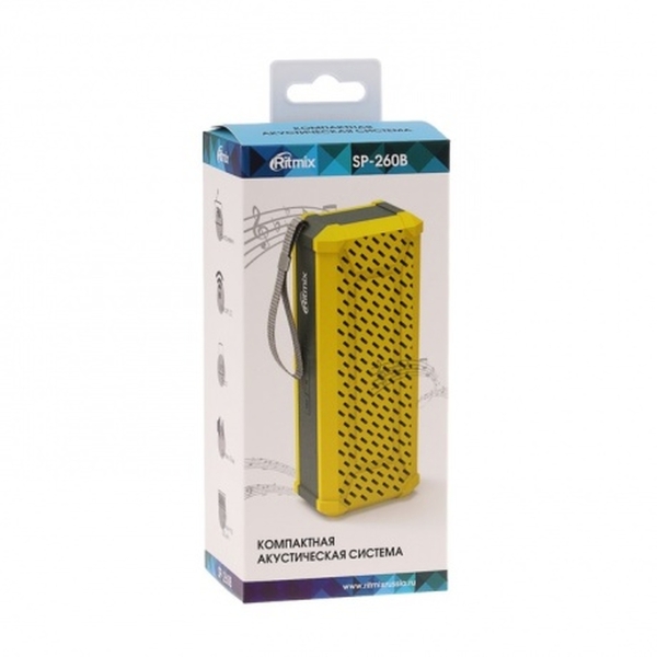 Беспроводная колонка Ritmix SP-260B желтая