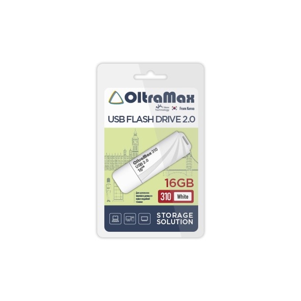 USB 16GB OltraMax 310 белый