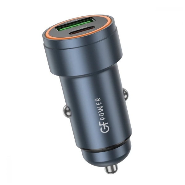 Автомобильное З/У GFPower A01PQ 1USB+1Type-C 30W PD,QC серый (1/12/120)