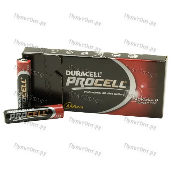 Эл. пит. AA alkaline SR10 Duracell Procell NEW (100)