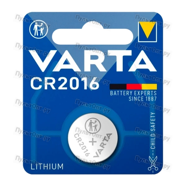Батарейка Varta ELECTRONICS CR2016 BL1 Lithium 3V (6016) (1/10/100)