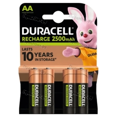 Аккумулятор предзаряженный RTU Duracell HR6 AA BL4 NI-MH 2400/2500mAh (4/40/15000)