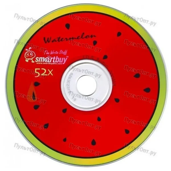 Диск Smartbuy CD-R 80min 52x Fresh-Watermelon CB-25 (250)