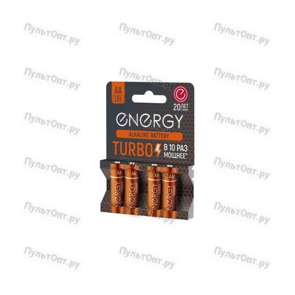 Эл. пит. Energy Turbo LR6/4B (AА) (4/48/432)